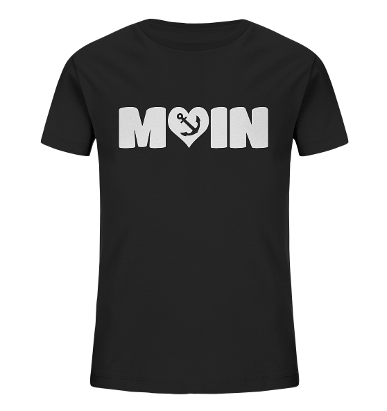 Moin Spruch mit Herz Anker - Kinder Bio Shirt