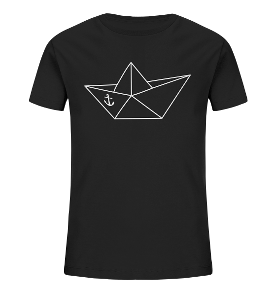 Papierschiff Papierboot Origami - Kinder Bio Shirt - Kiebitzdelle