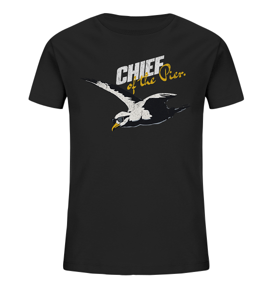 Chief of the Pier Chef Möwe mit Sonnenbrille - Kinder Bio Shirt - Kiebitzdelle