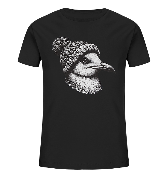 Coole Möwe mit Pudelmütze - Kinder Bio Shirt - Kiebitzdelle