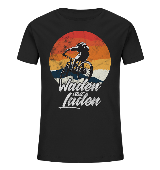 Waden statt Laden Fahrrad E-Bike Radtrikot - Kinder Bio Shirt - Kiebitzdelle