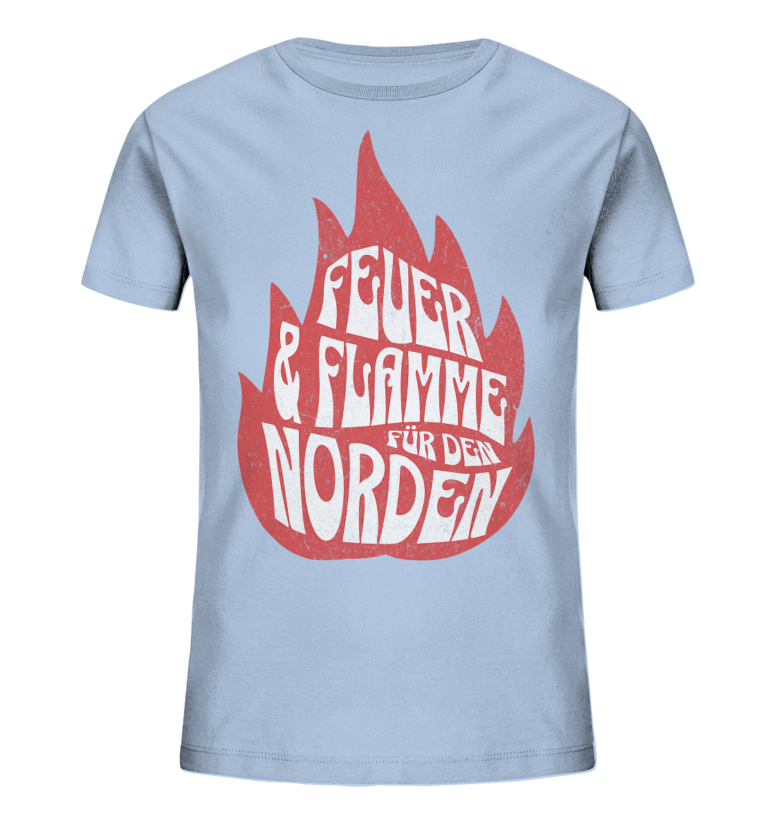 Feuer und Flamme für den Norden - Kinder Bio Shirt