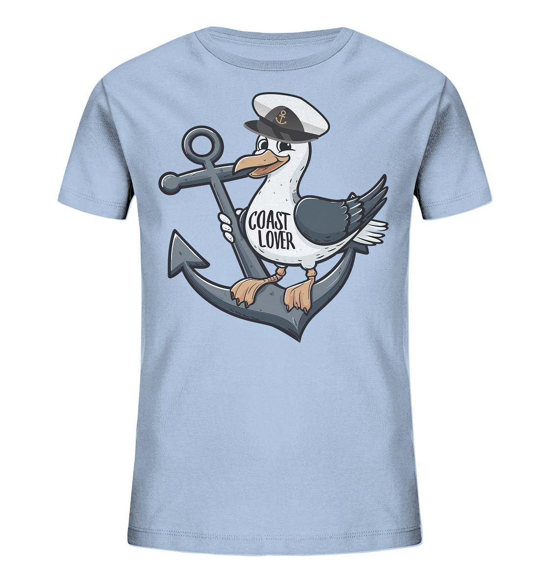 Coast Lover Möwe Kapitän - Kinder Bio Shirt - Kiebitzdelle