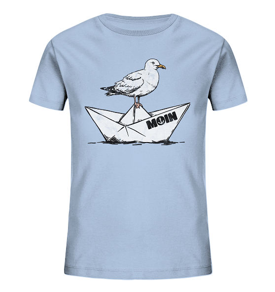 Papierschiff Möwe Moin - Kinder Bio Shirt - Kiebitzdelle