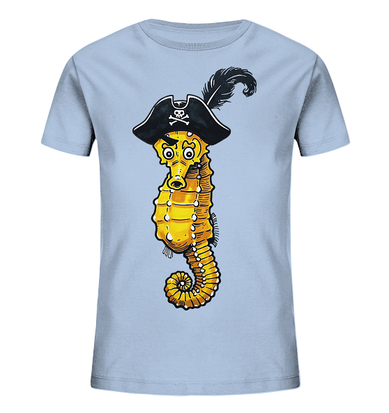 Seepferdchen Seeräuber Pirat - Kinder Bio Shirt - Kiebitzdelle