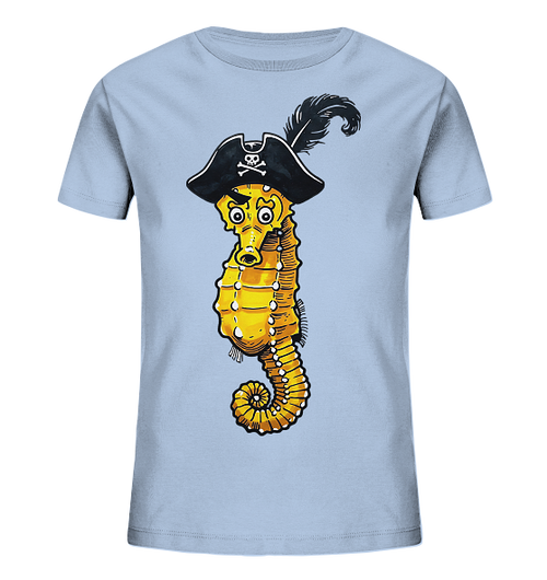 Seepferdchen Seeräuber Pirat - Kinder Bio Shirt - Kiebitzdelle