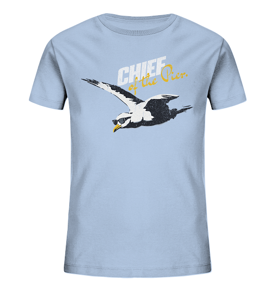 Chief of the Pier Chef Möwe mit Sonnenbrille - Kinder Bio Shirt - Kiebitzdelle