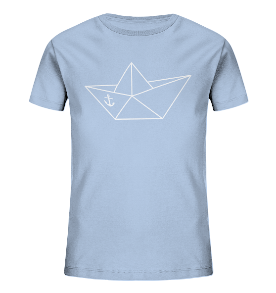 Papierschiff Papierboot Origami - Kinder Bio Shirt - Kiebitzdelle