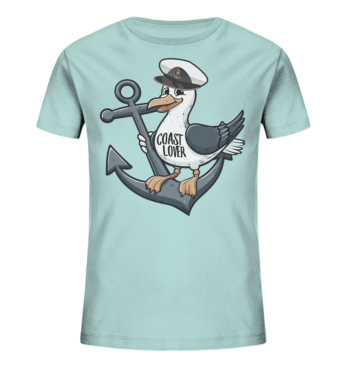Coast Lover Möwe Kapitän - Kinder Bio Shirt - Kiebitzdelle