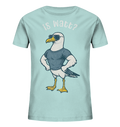 Is Watt Starke Möwe mit lustigem Spruch - Kinder Bio Shirt - Kiebitzdelle