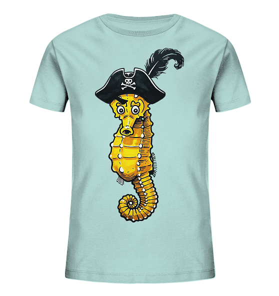 Seepferdchen Seeräuber Pirat - Kinder Bio Shirt - Kiebitzdelle