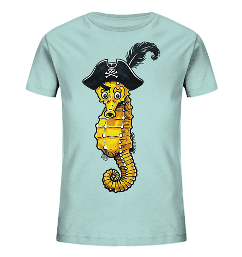 Seepferdchen Seeräuber Pirat - Kinder Bio Shirt - Kiebitzdelle