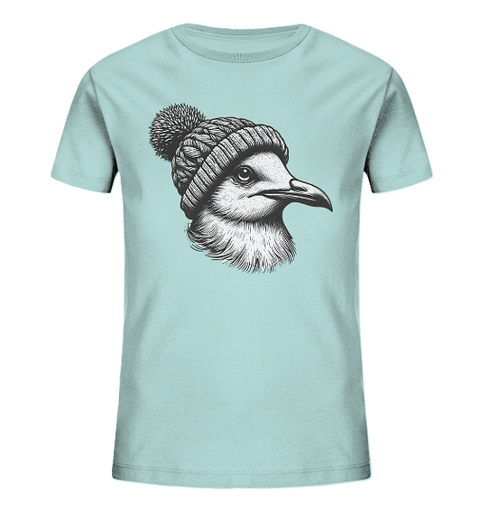 Coole Möwe mit Pudelmütze - Kinder Bio Shirt