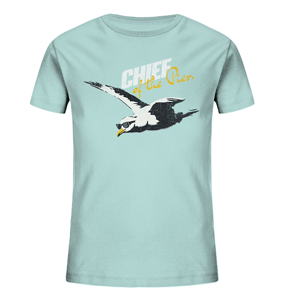 Chief of the Pier Chef Möwe mit Sonnenbrille - Kinder Bio Shirt - Kiebitzdelle
