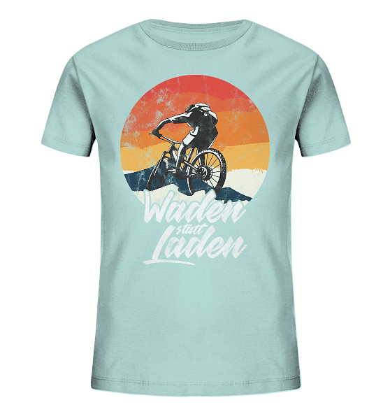 Waden statt Laden Fahrrad E-Bike Radtrikot - Kinder Bio Shirt - Kiebitzdelle