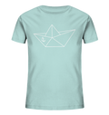 Papierschiff Papierboot Origami - Kinder Bio Shirt - Kiebitzdelle