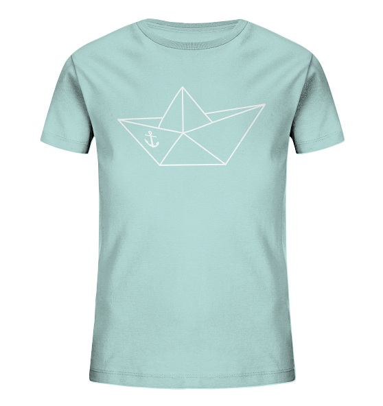 Papierschiff Papierboot Origami - Kinder Bio Shirt - Kiebitzdelle