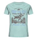 Keep the Sea Plastic Free Umweltschutz Spruch - Kinder Bio Shirt - Kiebitzdelle