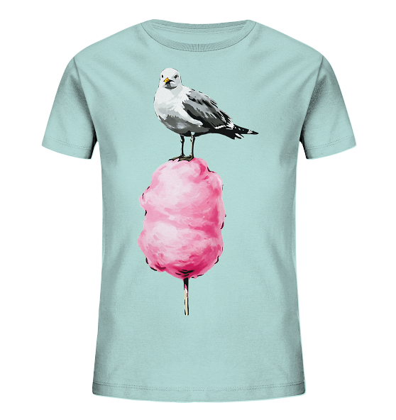 Möwe auf Zuckerwatte - Kinder Bio Shirt