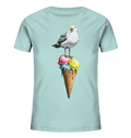 Eisdieb Freche Möwe mit Eiscreme - Kinder Bio Shirt - Kiebitzdelle