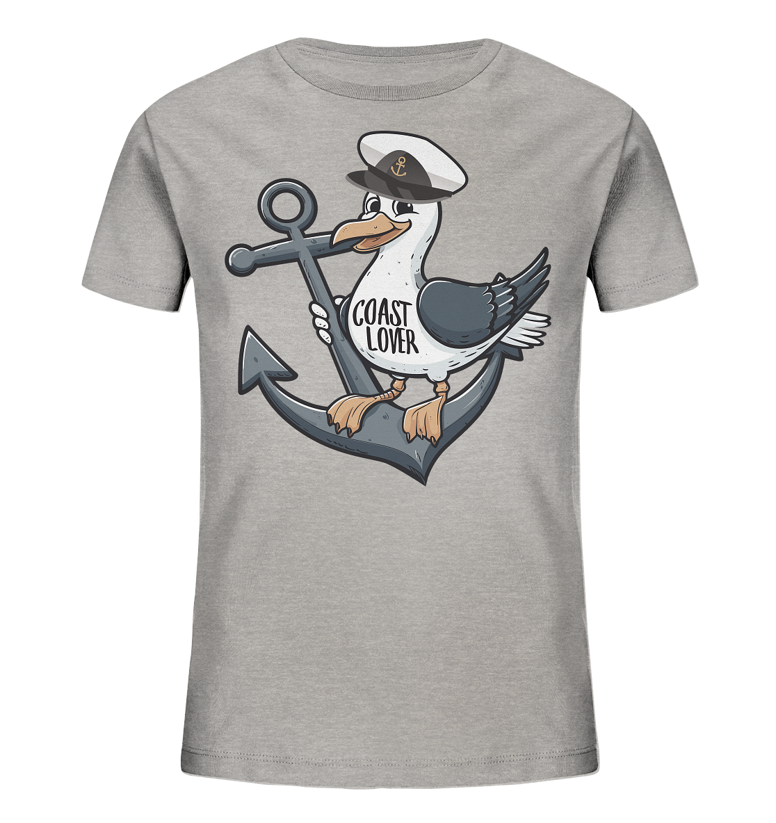 Coast Lover Möwe Kapitän - Kinder Bio Shirt - Kiebitzdelle