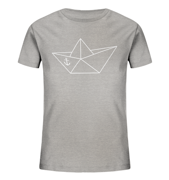 Papierschiff Papierboot Origami - Kinder Bio Shirt - Kiebitzdelle