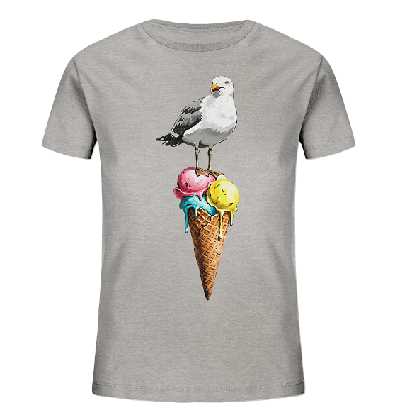 Eisdieb Freche Möwe mit Eiscreme - Kinder Bio Shirt - Kiebitzdelle