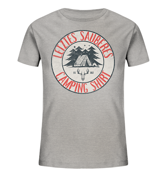Letztes sauberes Camping Shirt - Kinder Bio Shirt - Kiebitzdelle
