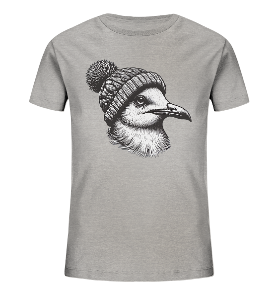 Coole Möwe mit Pudelmütze - Kinder Bio Shirt - Kiebitzdelle