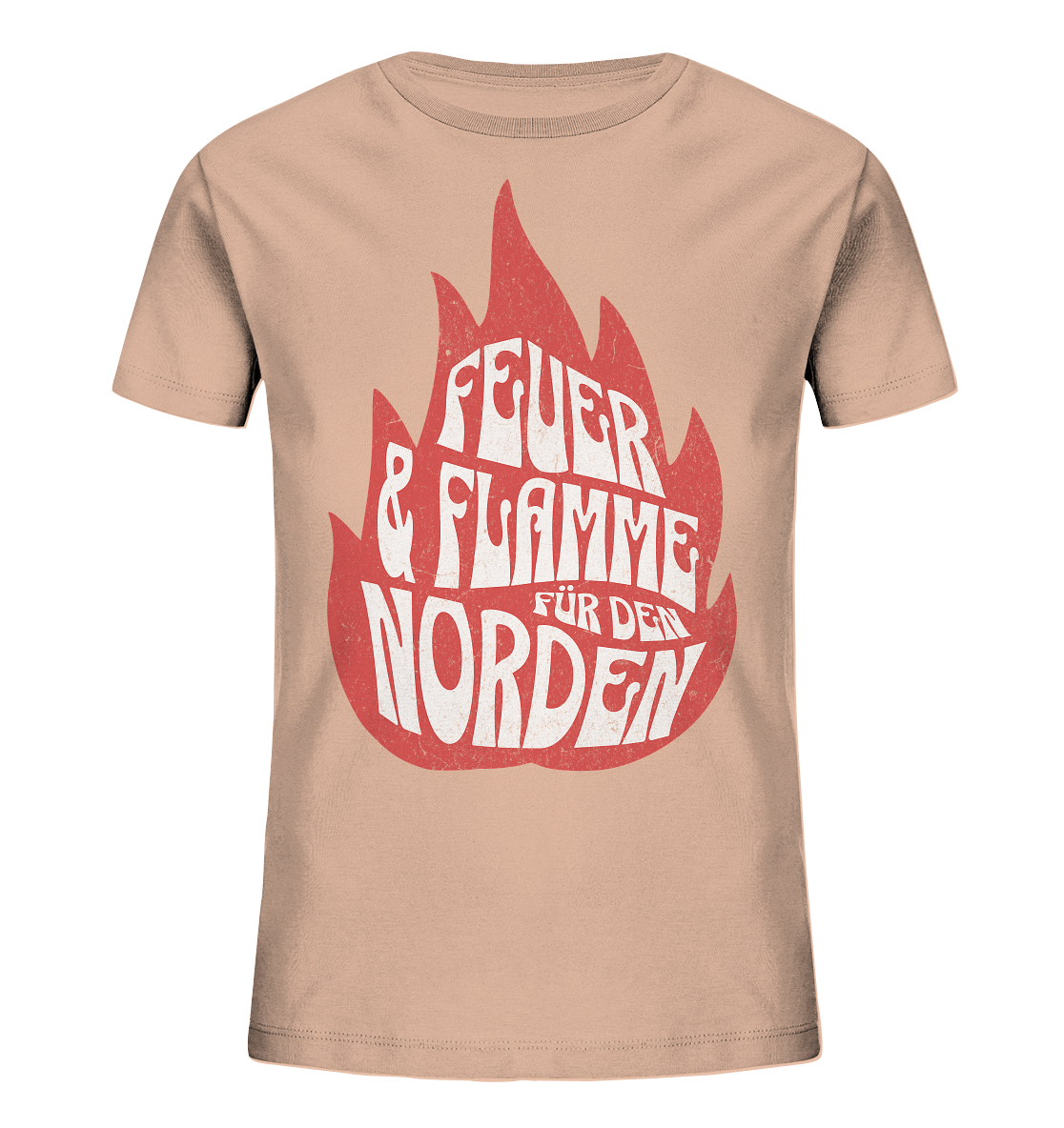 Feuer und Flamme für den Norden - Kinder Bio Shirt