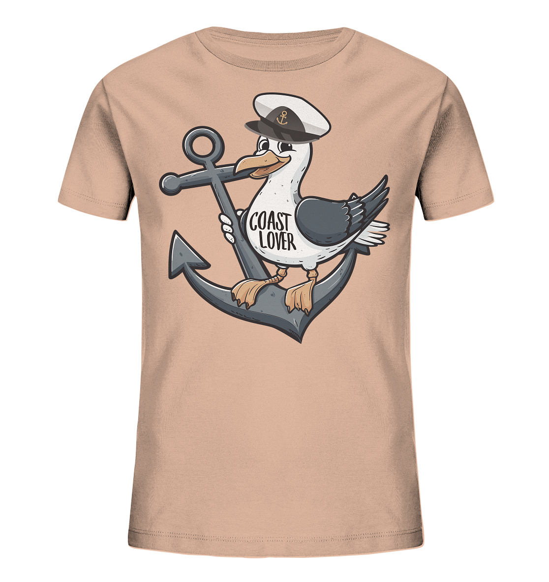Coast Lover Möwe Kapitän - Kinder Bio Shirt - Kiebitzdelle