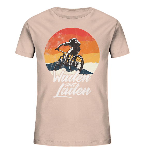 Waden statt Laden Fahrrad E-Bike Radtrikot - Kinder Bio Shirt - Kiebitzdelle