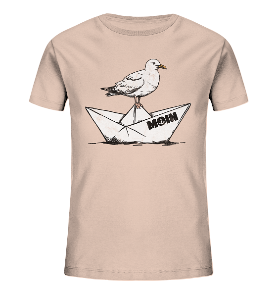 Papierschiff Möwe Moin - Kinder Bio Shirt - Kiebitzdelle