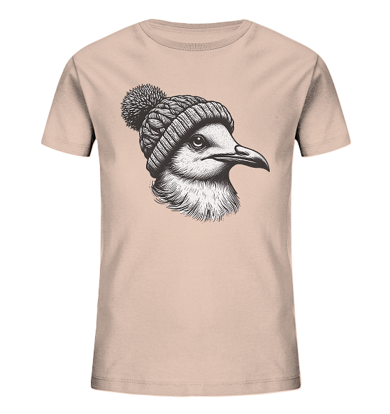 Coole Möwe mit Pudelmütze - Kinder Bio Shirt - Kiebitzdelle