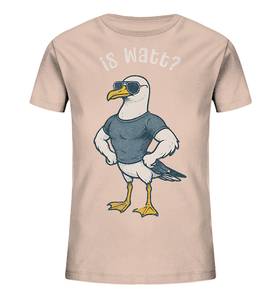 Is Watt Starke Möwe mit lustigem Spruch - Kinder Bio Shirt