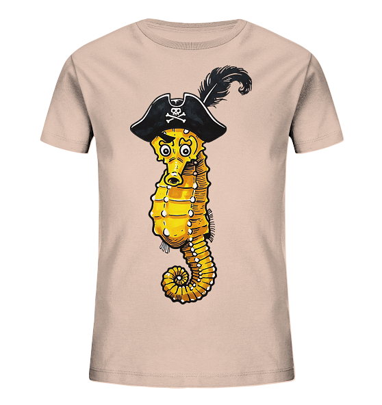 Seepferdchen Seeräuber Pirat - Kinder Bio Shirt - Kiebitzdelle