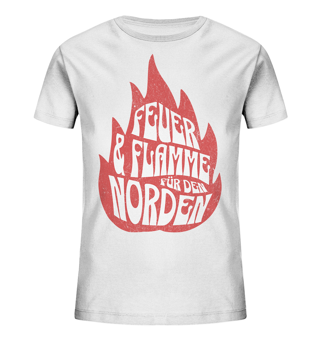 Feuer und Flamme für den Norden - Kinder Bio Shirt - Kiebitzdelle