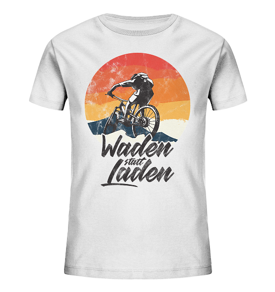 Waden statt Laden Fahrrad E-Bike Radtrikot - Kinder Bio Shirt - Kiebitzdelle