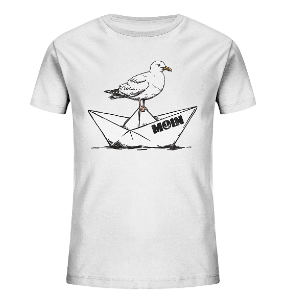 Papierschiff Möwe Moin - Kinder Bio Shirt - Kiebitzdelle