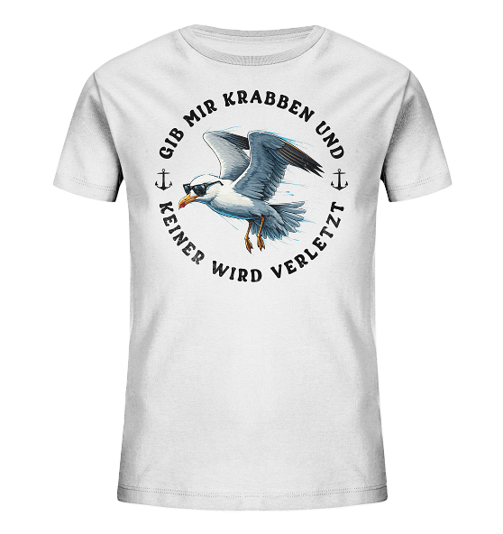 Gib mir Krabben und keiner wird verletzt - Kinder Bio Shirt - Kiebitzdelle
