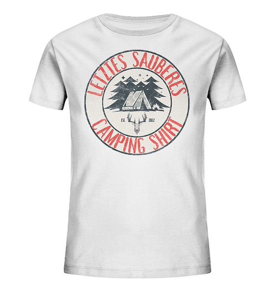 Letztes sauberes Camping Shirt - Kinder Bio Shirt - Kiebitzdelle