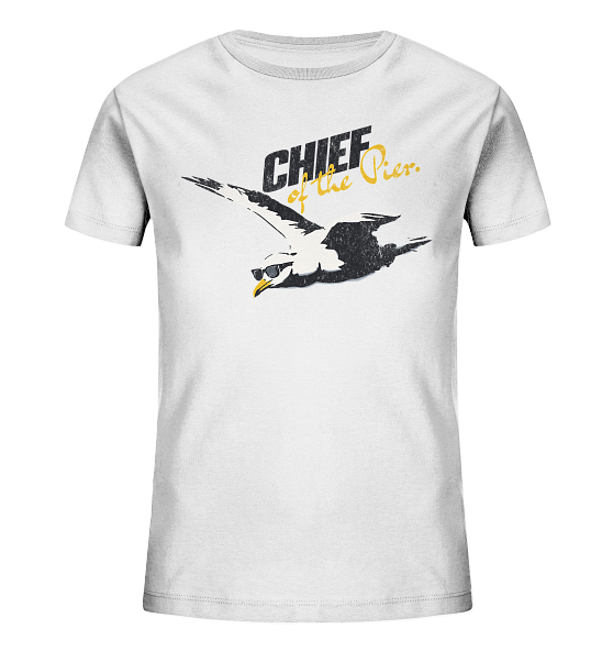 Chief of the Pier Chef Möwe mit Sonnenbrille - Kinder Bio Shirt - Kiebitzdelle