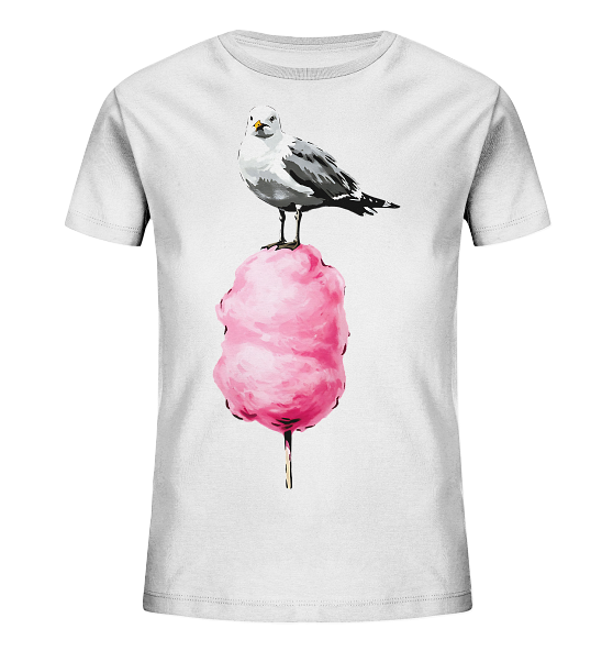 Möwe auf Zuckerwatte - Kinder Bio Shirt