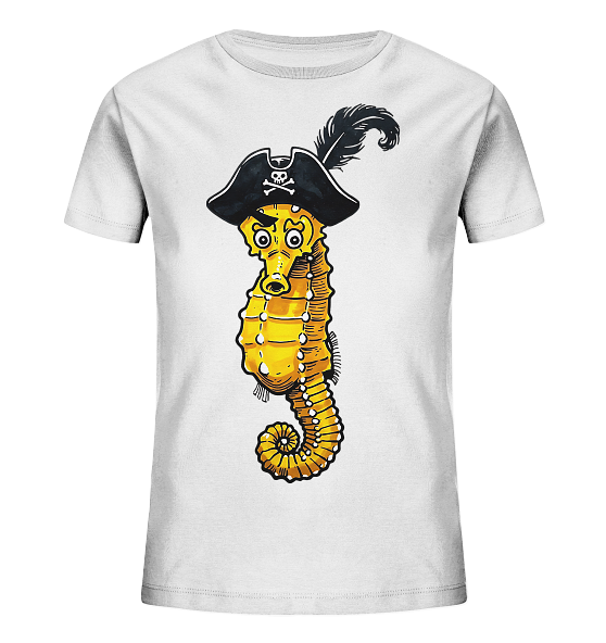 Seepferdchen Seeräuber Pirat - Kinder Bio Shirt - Kiebitzdelle