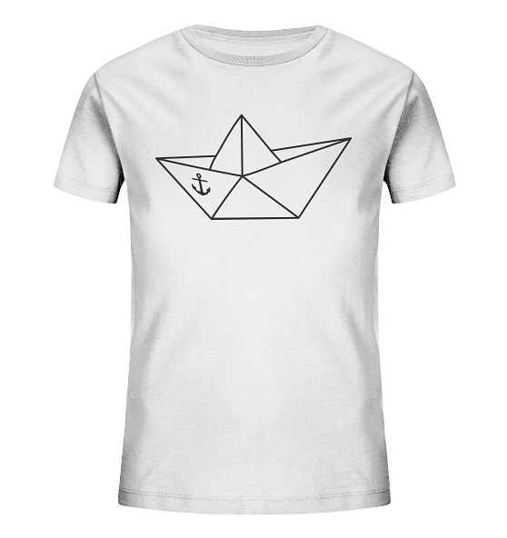 Papierschiff Papierboot Origami - Kinder Bio Shirt - Kiebitzdelle