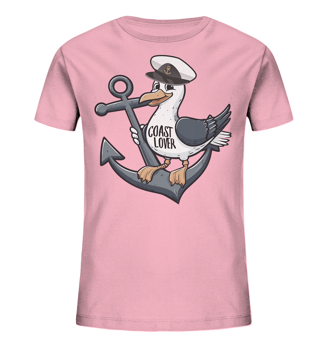 Coast Lover Möwe Kapitän - Kinder Bio Shirt - Kiebitzdelle