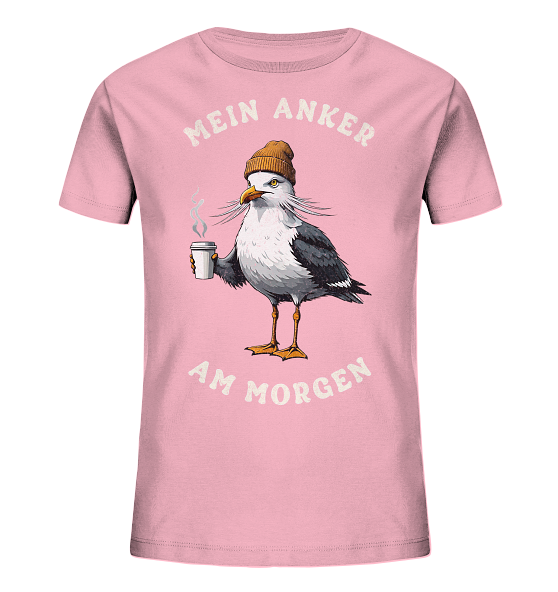 Mein Anker am Morgen Kaffee Möwe - Kinder Bio Shirt - Kiebitzdelle