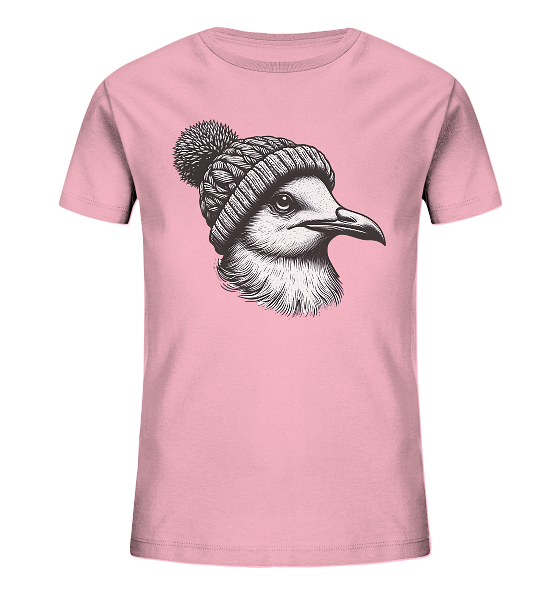 Coole Möwe mit Pudelmütze - Kinder Bio Shirt