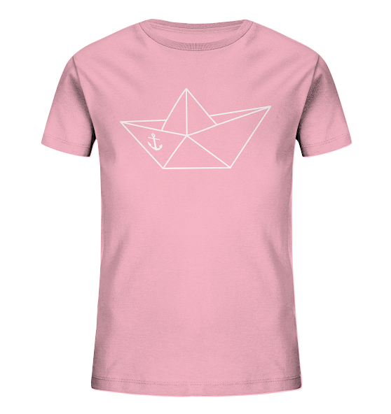 Papierschiff Papierboot Origami - Kinder Bio Shirt - Kiebitzdelle