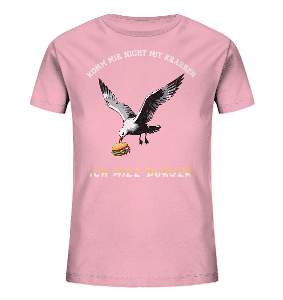 Freche Möwe will Burger statt Krabben - Kinder Bio Shirt - Kiebitzdelle